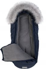 Дитячий конверт доречі Baby XS фліс Синій з опушкою, (-20°С)